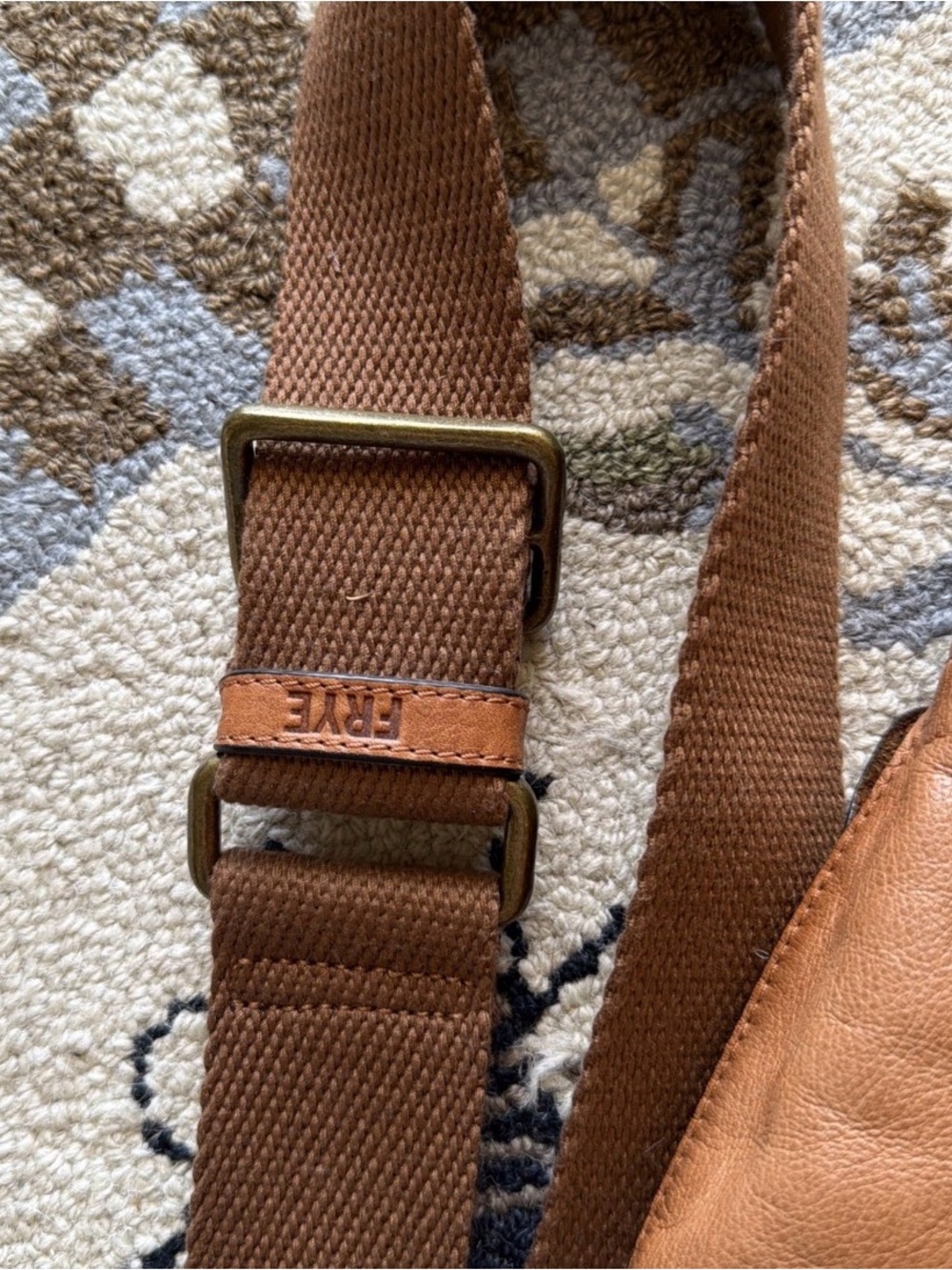 FRYE Jenny Leather Hobo Bag Convertible Crossbody Cognac-EUC - Picture 2 of 12